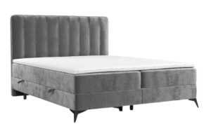 Maison de Rêve Šedá čalouněná postel boxspring AGGAZ 200 x 200 cm